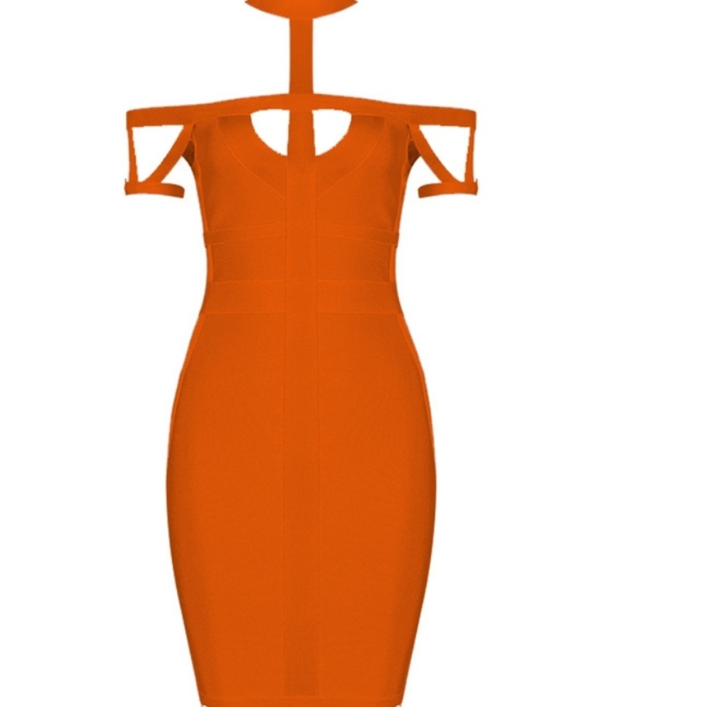 **NEW with Tags** Orange Bandage Dress